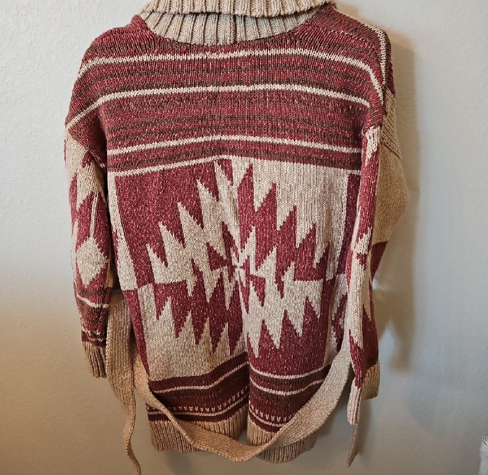 Lucky Brand Striped Knit Cardigan in Beige & Pink Tone - Picture 3 of 6